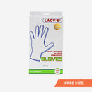 Lacy's Embossed High Density Plastic Glove, 100pcs, Free Size